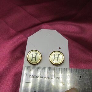 Button Covers Letter "H" Gold tone